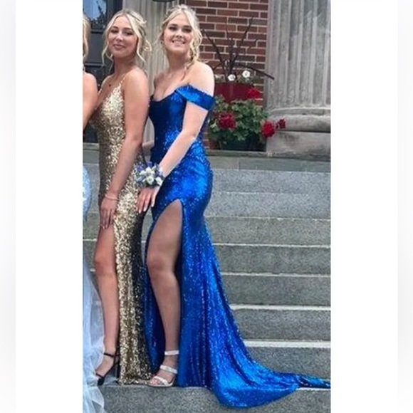 Blue prom dress Sherri hill - Picture 3 of 4